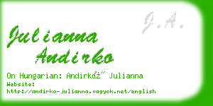 julianna andirko business card